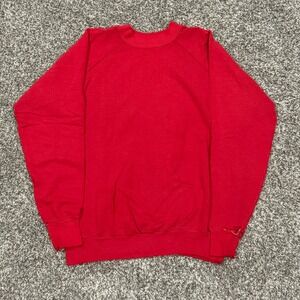 Vintage 20/20 Sport Red Blank Sweatshirt Mens XL USA Made‎ THRASHED 80s Crewneck